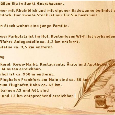 Rheinblickzimmer Sankt Goarshausen Dış mekan fotoğraf